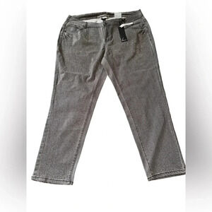 Lane Collection Jeans Women’s Size 24 Platinum Denim Embellished Stretch Skinny